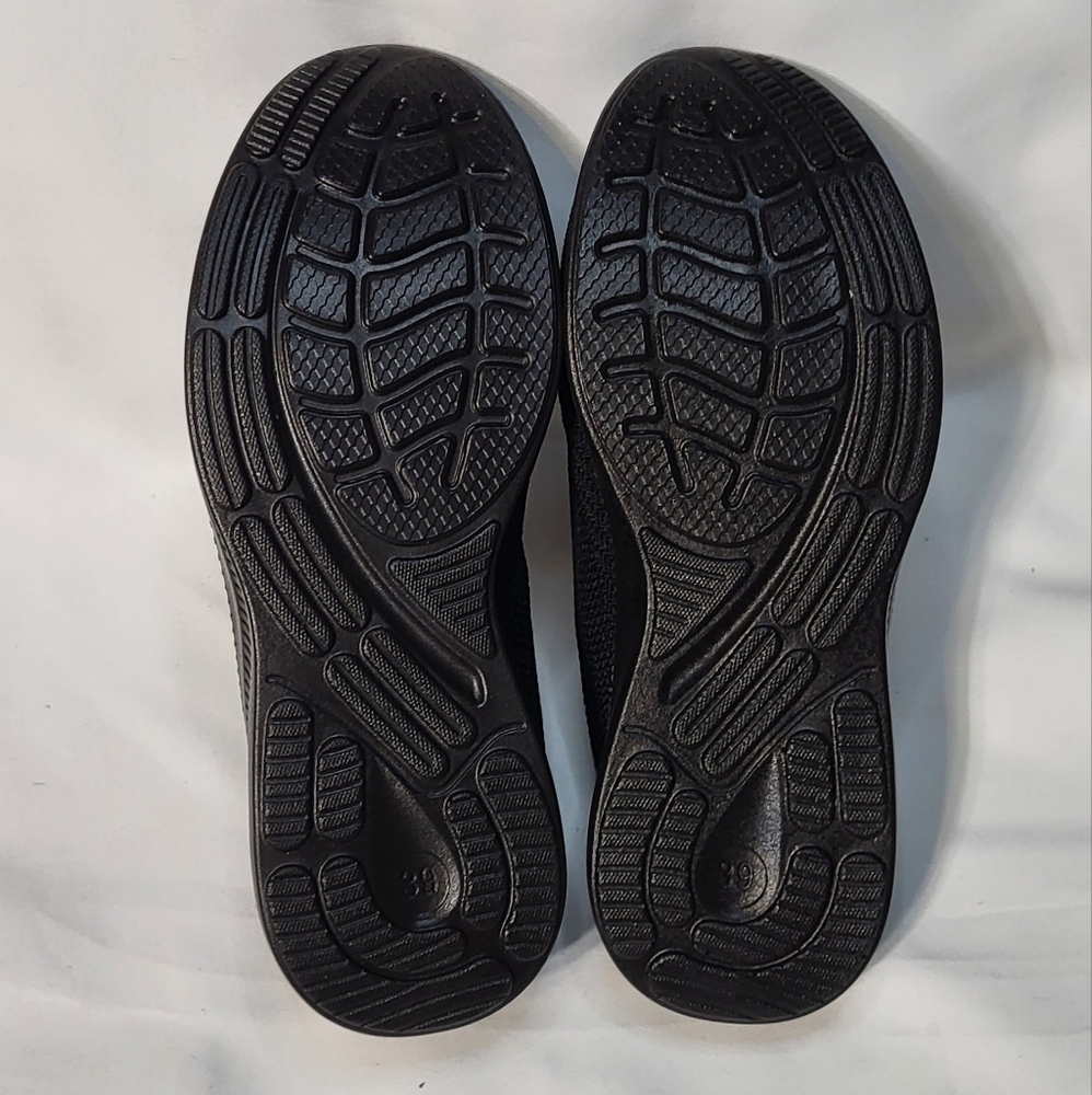 Veetqx Mens Black NWOT Woven Knit Slip-On Ultra-Breathable Lace Up Sneakers Sz 7 - Picture 8 of 9